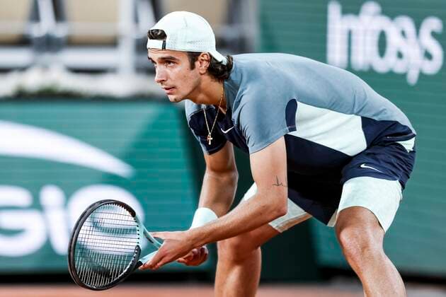 TENNIS - French Open 2022 PARIS,FRANCE,24.MAY.22 - TENNIS - ATP, Tennis Herren World Tour, French Open, Roland Garros, Grand Slam. Image shows Lorenzo Musetti (ITA).  GEPAxpictures xPatrickxSteiner