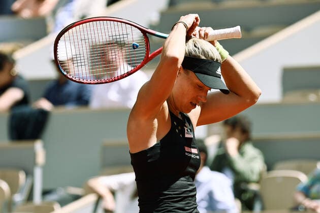 Angelique Kerber, GER, during second round of 2022 French Open at Roland Garros, Paris, 25 05 2022; -