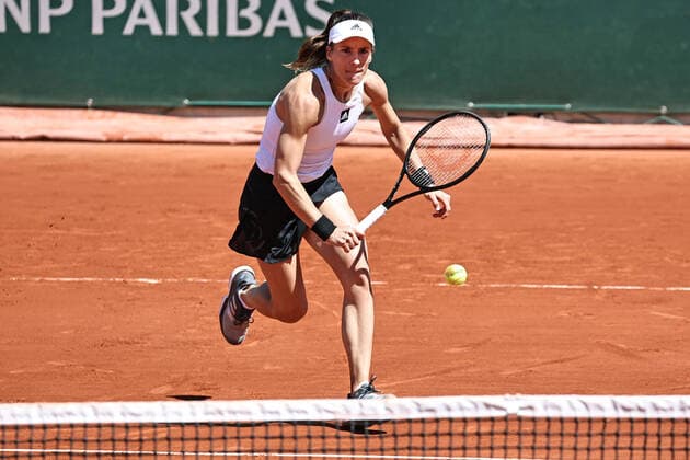 Andrea Petkovic, GER, during second round of 2022 French Open at Roland Garros, Paris, 25 05 2022; -