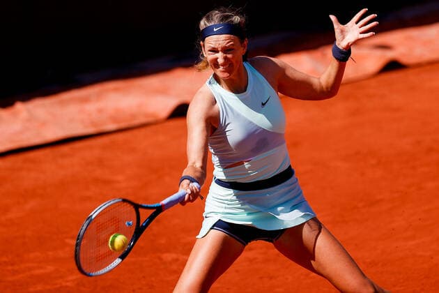 25.05.2022, Tennis, French Open 2022 Roland-Garros, FRA, Paris, Roland Garros Bild: v. li. Wiktoryja Asaranka Copyright: HMBxMedia AntonioxBorga