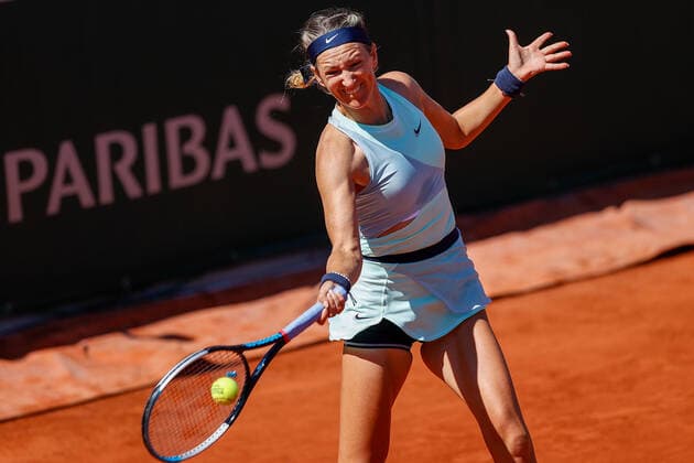 25.05.2022, Tennis, French Open 2022 Roland-Garros, FRA, Paris, Roland Garros Bild: v. li. Wiktoryja Asaranka Copyright: HMBxMedia AntonioxBorga