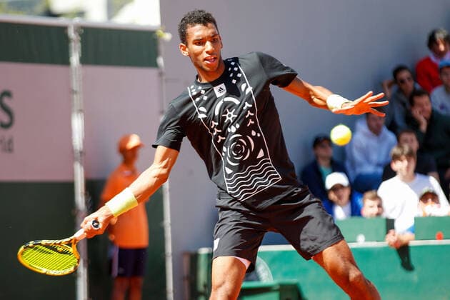 25.05.2022, Tennis, French Open 2022 Roland-Garros, FRA, Paris, Roland Garros v. li. FÃ lix Auger-Aliassime (CAN) Tennis, French Open 2022 Roland-Garros Paris Copyright: xBeckerxEibner-Pressefotox EP_hec