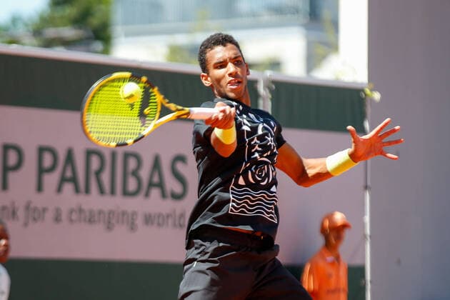 25.05.2022, Tennis, French Open 2022 Roland-Garros, FRA, Paris, Roland Garros v. li. FÃ lix Auger-Aliassime (CAN) Tennis, French Open 2022 Roland-Garros Paris Copyright: xBeckerxEibner-Pressefotox EP_hec