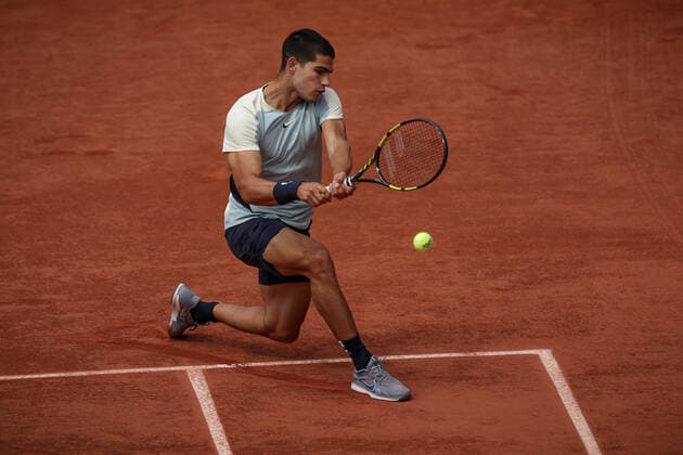 Albert RAMOS VINOLAS (ESP) contre Carlos ALCARAZ (ESP) TENNIS : Roland Garros 2022 - 25 05 2022 AurelienMorissard Panoramic 