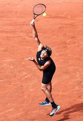 Alexander Zverev, GER, during second round of 2022 French Open at Roland Garros, Paris, 25 05 2022; -