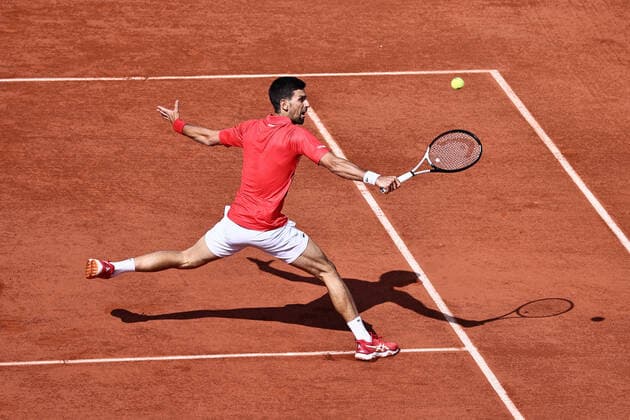 Novak Djokovic, SRB, during second round of 2022 French Open at Roland Garros, Paris, 25 05 2022; -