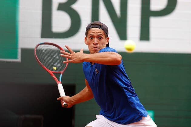 25.05.2022, Tennis, French Open 2022 Roland-Garros, FRA, Paris, Roland Garros Bild: v. li. Sebastian Baez (ARG) Copyright: HMBxMedia AntonioxBorga