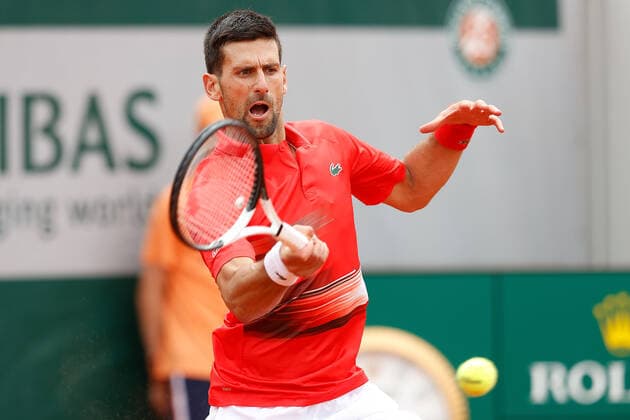 25.05.2022, Tennis, French Open 2022 Roland-Garros, FRA, Paris, Roland Garros Bild: v. li. Novak Djokovic (SER) Copyright: HMBxMedia AntonioxBorga