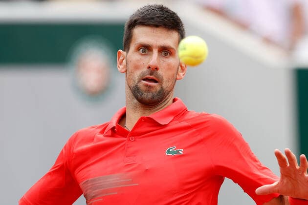 25.05.2022, Tennis, French Open 2022 Roland-Garros, FRA, Paris, Roland Garros Bild: v. li. Novak Djokovic (SER) Copyright: HMBxMedia AntonioxBorga