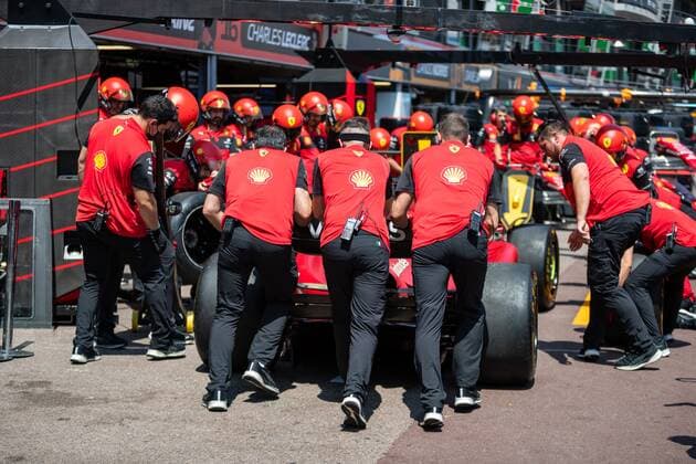 Sie Scuderia Ferrari übt Boxenstopps, Grosser Preis von Monaco 2022, Motorsport, Formel 1, 25.05.2022 Grosser Preis von Monaco 2022, Motorsport, Formel 1, 25.05.2022 Copyright: xEibner-Pressefoto AlexanderxNeisx EP_ANS