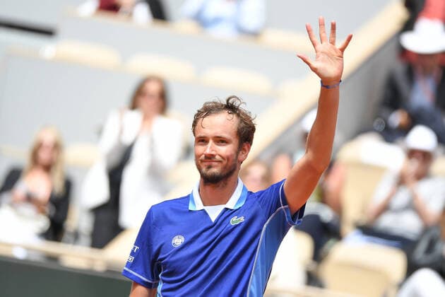 Tennis - Roland Garros 2022 - Daniil Medvedev - Russie TENNIS : Roland Garros 2022 - France - 26 05 2022 ChrysleneCaillaud Panoramic 
