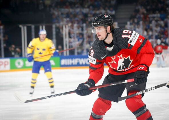 Drake Batherson 19, CAN during the 2022 IIHF Ice hockey, Eishockey World Championship, WM, Weltmeisterschaft match between Sweden - Canada at the Nokia Arena on 26. May 2022 in Tampere, Finland. (Kalle Parkkinen Newspix24)  Copyright: xKallexParkkinenx np2426203401873