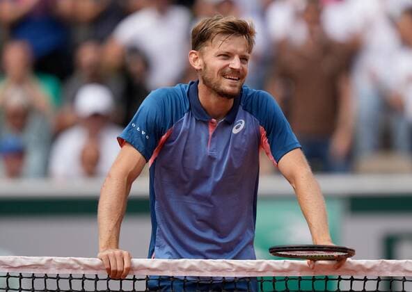 Mandatory Credit: Photo by Dave Shopland Shutterstock (12958165bl) David Goffin from Belgium wins 2nd round match in 4 sets French Open Tennis, Day 5, Roland Garros, Paris, France - 26 May 2022 French Open Tennis, Day 5, Roland Garros, Paris, France - 26 May 2022  Copyright: xDavexShopland Shutterstockx 12958165bl