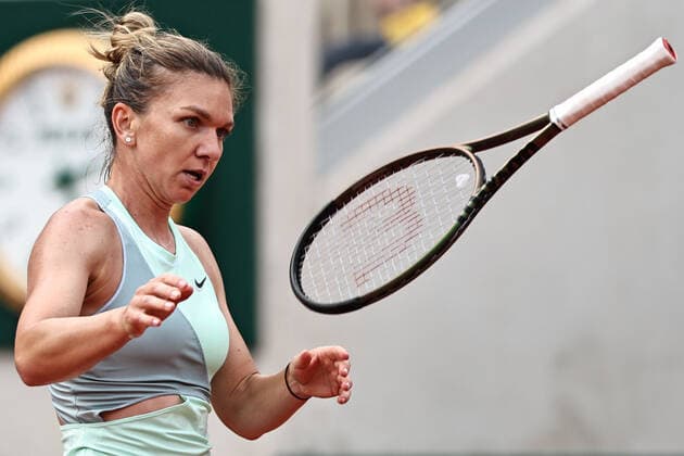 Simona Halep, ROU, during second round of 2022 French Open at Roland Garros, Paris, 26 05 2022; -