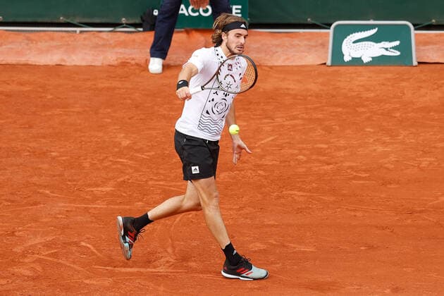 26.05.2022, Tennis, French Open 2022 Roland-Garros, FRA, Paris, Roland Garros Bild: v. li. Stefanos Tsitsipas (GRE) Copyright: HMBxMedia AntonioxBorga