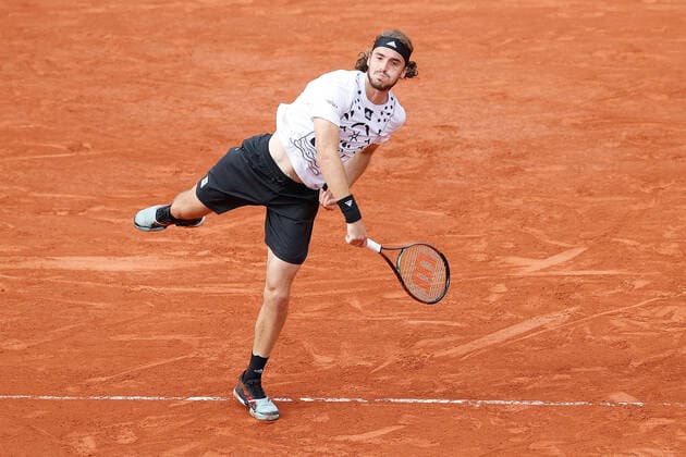 26.05.2022, Tennis, French Open 2022 Roland-Garros, FRA, Paris, Roland Garros Bild: v. li. Stefanos Tsitsipas (GRE) Copyright: HMBxMedia AntonioxBorga