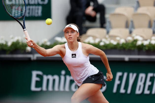 26.05.2022, Tennis, French Open 2022 Roland-Garros, FRA, Paris, Roland Garros Bild: v. li. Kaja Juvan Copyright: HMBxMedia AntonioxBorga