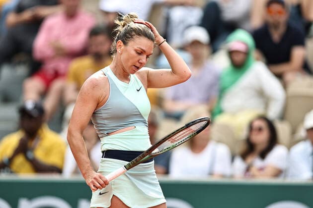 Simona Halep, ROU, during second round of 2022 French Open at Roland Garros, Paris, 26 05 2022; -