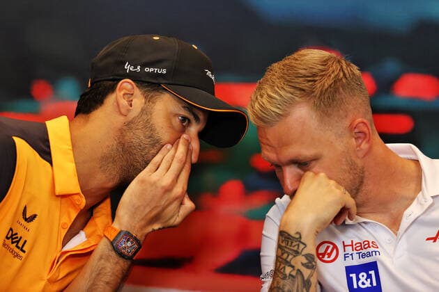 3 Daniel Ricciardo (AUS, McLaren F1 Team), 20 Kevin Magnussen (DNK, Haas F1 Team), F1 Grand Prix of Monaco at Circuit de Monaco on May 27, 2022 in Monte-Carlo, Monaco. (Photo by DPPI via HOCH ZWEI) Monte-Carlo Monaco