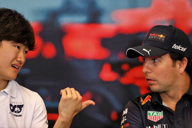 22 Yuki Tsunoda (JPN, Scuderia AlphaTauri), 11 Sergio Perez (MEX, Oracle Red Bull Racing), F1 Grand Prix of Monaco at Circuit de Monaco on May 27, 2022 in Monte-Carlo, Monaco. (Photo by DPPI via HOCH ZWEI) Monte-Carlo Monaco
