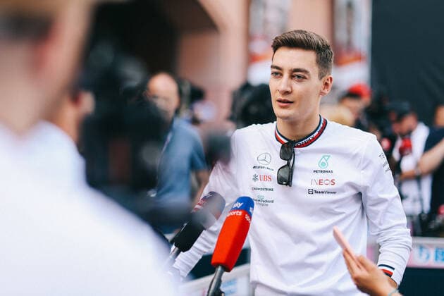 RUSSELL George (gbr), Mercedes AMG F1 Team W13, portrait during the Formula 1 Grand Prix de Monaco 2022, 7th round of the 2022 FIA Formula One World Championship, WM, Weltmeisterschaft on the Circuit de Monaco, from May 27 to 29, 2022 in Monte-Carlo, Monaco - F1 - MONACO GRAND PRIX 2022 DPPI Panoramic  00122018_AV6_7039