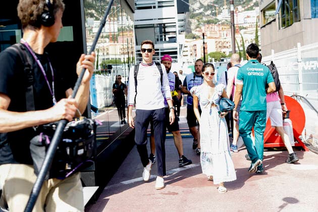 63 George Russell (GBR, Mercedes-AMG Petronas F1 Team) and his girlfriend Carmen Montero Mundt, F1 Grand Prix of Monaco at Circuit de Monaco on May 27, 2022 in Monte-Carlo, Monaco. (Photo by HOCH ZWEI) Monte-Carlo Monaco