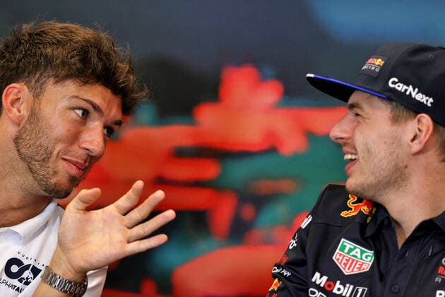 10 Pierre Gasly (FRA, Scuderia AlphaTauri), 1 Max Verstappen (NLD, Oracle Red Bull Racing), F1 Grand Prix of Monaco at Circuit de Monaco on May 27, 2022 in Monte-Carlo, Monaco. (Photo by DPPI via HOCH ZWEI) Monte-Carlo Monaco