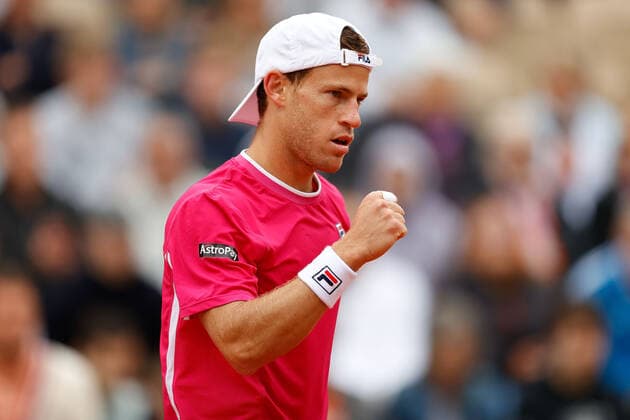 27.05.2022, Tennis, French Open 2022 Roland-Garros, FRA, Paris, Roland Garros Bild: v. li. Diego Schwartzman (ARG) Copyright: HMBxMedia AntonioxBorga