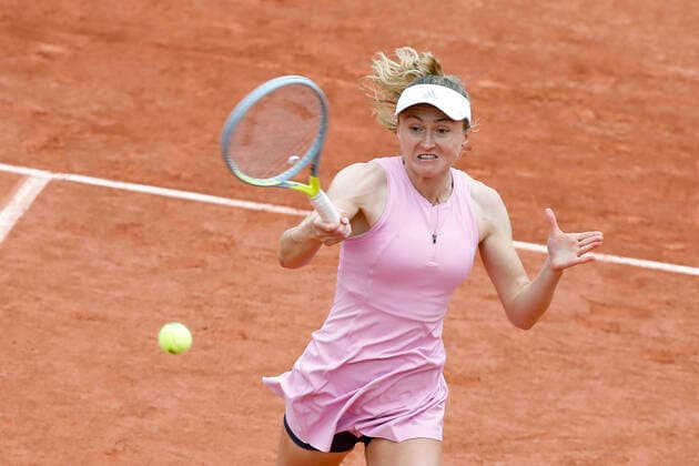 Tennis, French Open, Tag 6, Kerber - Sasnowitsch Angelique Kerber (GER) Vs Aliaksandra Sasnovich TENNIS : Roland-Garros - 27 05 2022 MichaelBaucher Panoramic 