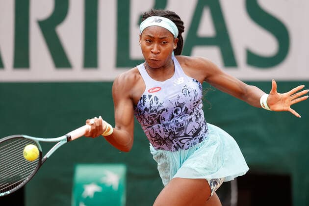 27.05.2022, Tennis, French Open 2022 Roland-Garros, FRA, Paris, Roland Garros Bild: v. li. Coco Gauff (USA) Copyright: HMBxMedia AntonioxBorga