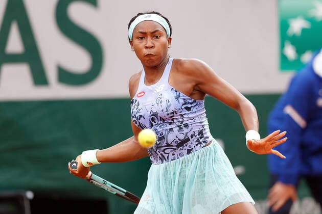 27.05.2022, Tennis, French Open 2022 Roland-Garros, FRA, Paris, Roland Garros Bild: v. li. Coco Gauff (USA) Copyright: HMBxMedia AntonioxBorga