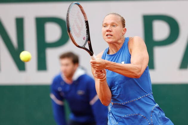27.05.2022, Tennis, French Open 2022 Roland-Garros, FRA, Paris, Roland Garros Bild: v. li. Kaia Kanepi (EST) Copyright: HMBxMedia AntonioxBorga