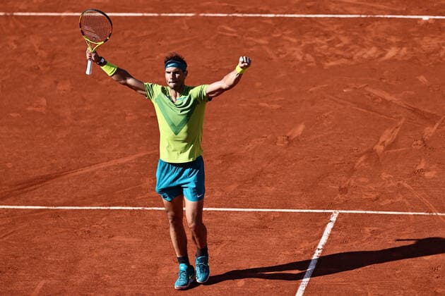 Rafael Nadal, ESP, during third round of 2022 French Open at Roland Garros, Paris, 27 05 2022; -