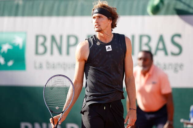 27.05.2022, Tennis, French Open 2022 Roland-Garros, FRA, Paris, Roland Garros Bild: v. li. Alexander Zverev (GER) Copyright: HMBxMedia AntonioxBorga
