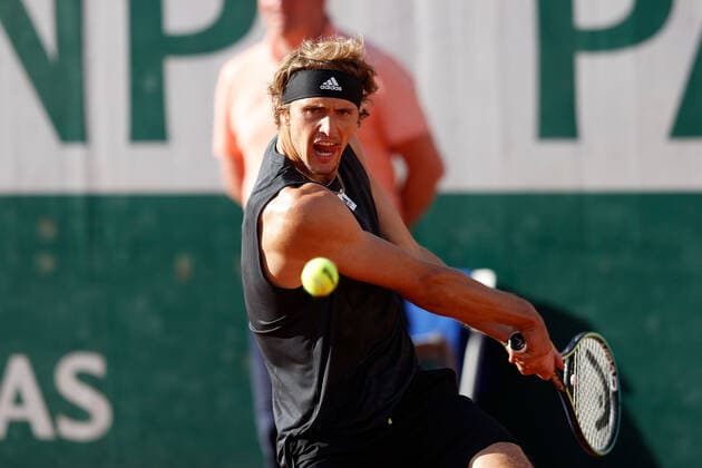 27.05.2022, Tennis, French Open 2022 Roland-Garros, FRA, Paris, Roland Garros Bild: v. li. Alexander Zverev (GER) Copyright: HMBxMedia AntonioxBorga