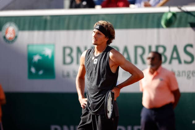 27.05.2022, Tennis, French Open 2022 Roland-Garros, FRA, Paris, Roland Garros Bild: v. li. Alexander Zverev (GER) Copyright: HMBxMedia AntonioxBorga
