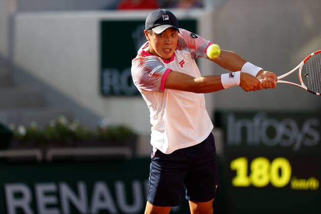 27.05.2022, Tennis, French Open 2022 Roland-Garros, FRA, Paris, Roland Garros Bild: v. li. Brandon Nakashima (USA) Copyright: HMBxMedia AntonioxBorga
