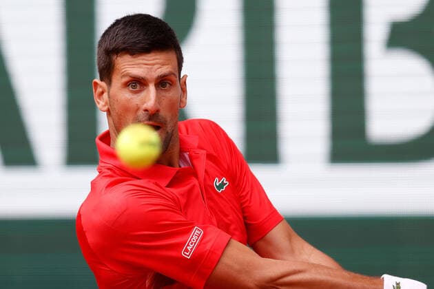 27.05.2022, Tennis, French Open 2022 Roland-Garros, FRA, Paris, Roland Garros Bild: v. li. Novak Djokovic (SER) Copyright: HMBxMedia AntonioxBorga