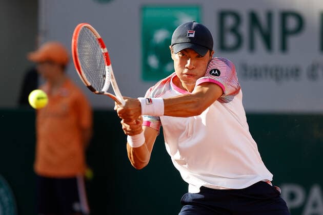 Sport Bilder des Tages 27.05.2022, Tennis, French Open 2022 Roland-Garros, FRA, Paris, Roland Garros v. li. Brandon Nakashima (USA) Tennis, French Open 2022 Roland-Garros Paris Copyright: xBeckerxEibner-Pressefotox EP_hec