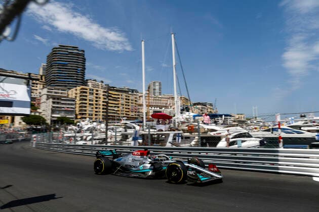 63 George Russell (GBR, Mercedes-AMG Petronas F1 Team), F1 Grand Prix of Monaco at Circuit de Monaco on May 27, 2022 in Monte-Carlo, Monaco. (Photo by HOCH ZWEI) Monte-Carlo Monaco