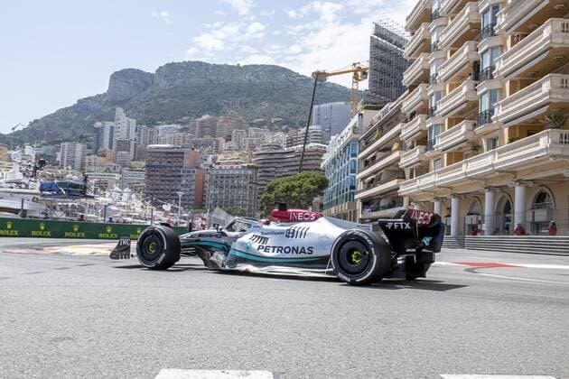 Monaco - 27-05-2022, Circuit de Monaco, George Russell at the Formula 1 Monaco Grand Prix. Formula 1 Monaco Grand Prix Friday  x16821966x Copyright: