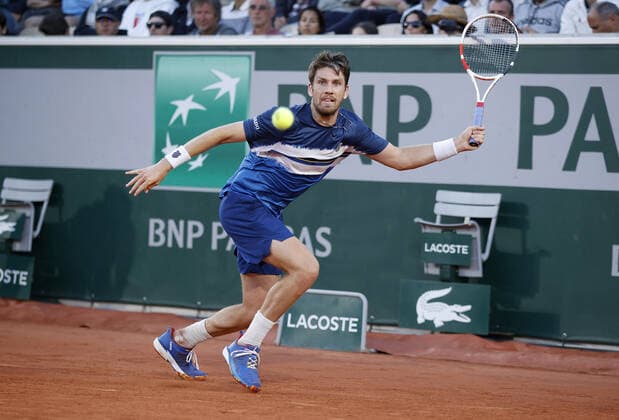 Mandatory Credit: Photo by Ella Ling Shutterstock (12956278dm) Cameron Norrie of GBR in action French Open Tennis, Day 6, Roland Garros, Paris, France - 27 May 2022 French Open Tennis, Day 6, Roland Garros, Paris, France - 27 May 2022  Copyright: xEllaxLing Shutterstockx 12956278dm