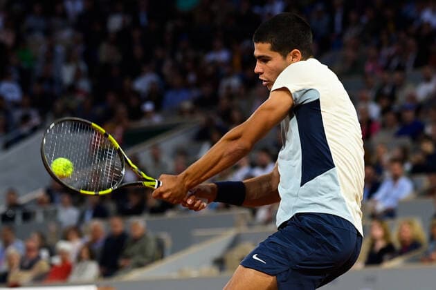 Carlos Alcaraz ( Espagne ) - TENNIS : Roland Garros 2022 - Internationaux de France - 27 05 2022 FedericoPestellini Panoramic 