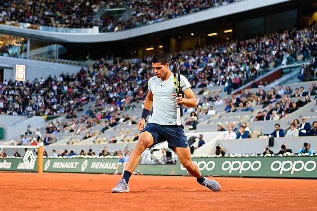 Carlos Alcaraz ( Espagne ) - TENNIS : Roland Garros 2022 - Internationaux de France - 27 05 2022 FedericoPestellini Panoramic 