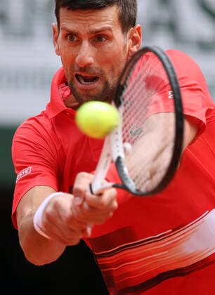 Top-seeded Novak Djokovic of Serbia plays against Aljaz Bedene of Slovenia during their French Tennis Open match at Roland Garros near Paris, France, on Friday May 27, 2022. Djokovic won 6-3, 6-3, 6-2.  PAR20220527101 MAYAxVIDON-WHITE