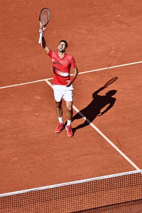 Novak Djokovic, SRB, during third round of 2022 French Open at Roland Garros, Paris, 27 05 2022; -