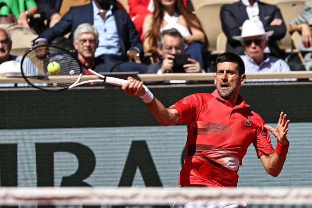 Novak Djokovic, SRB, during third round of 2022 French Open at Roland Garros, Paris, 27 05 2022; -