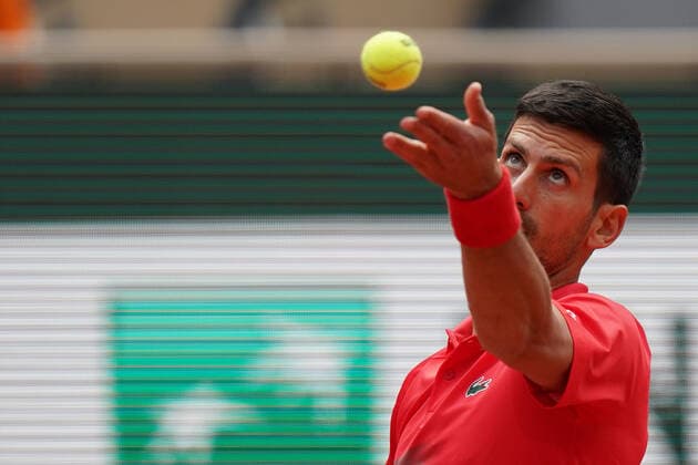 May 28, 2022, PARIS, France: NOVAK DJOKOVIC of Serbia return the ball to ALJAZ BEDENE of Slovenia during the Day 6 of the French Open 2022, Grand Slam tennis tournament at the Roland Garros Stadium - Paris France..Novak Djokovic won : 6:3 6:3 6:2 PARIS France - ZUMAp119 20220528_zaf_p119_052 Copyright: xPierrexSteveninx
