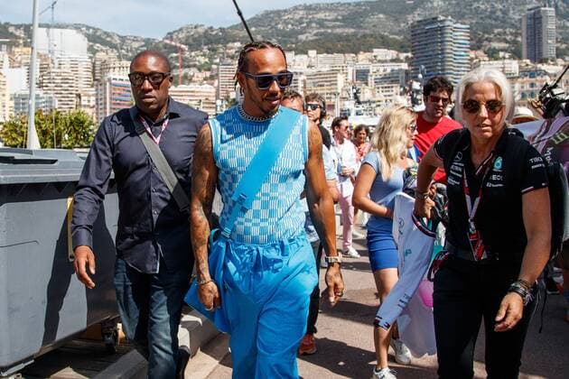 Lewis Hamilton (Mercedes AMG Petronas Motorsport) bei der Ankunft an der Strecke, Grosser Preis von Monaco 2022, Motorsport, Formel 1, 28.05.2022 Grosser Preis von Monaco 2022, Motorsport, Formel 1, 28.05.2022 Copyright: xEibner-Pressefoto AlexanderxNeisx EP_ANS