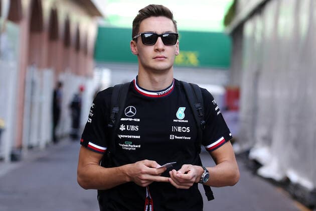 F1 Gran Prix of Monaco 2022 George Russell of Mercedes AMG Petronas F1 Team looks on before final practice for the F1 Grand Prix of Monaco. Monaco Monte-Carlo Monaco Copyright: xMarcoxCanonierox